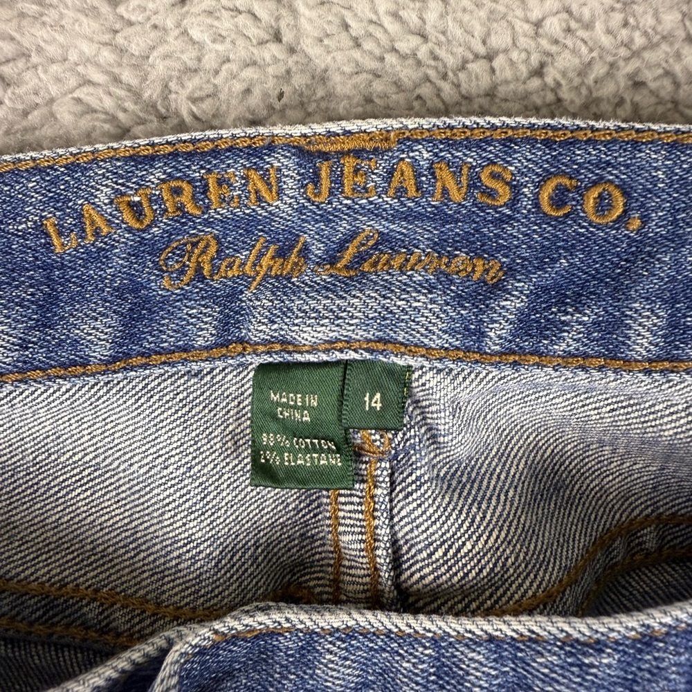 Lauren Ralph Lauren boot cut jeans size 14 medium wash preowned - Picture 3 of 10
